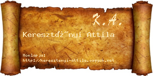 Keresztényi Attila névjegykártya